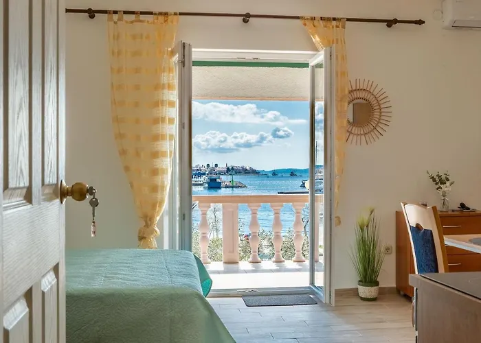 Mare-more W Balcony And Front And View Apartment Zadar