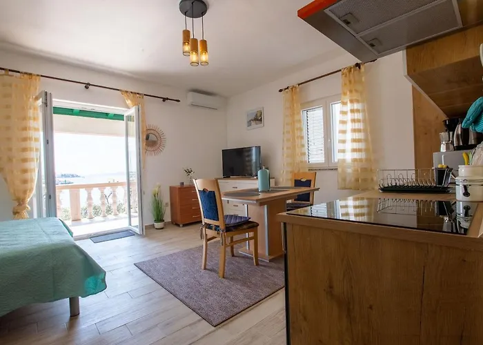 Mare-more W Balcony And Front And View Apartment Zadar